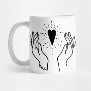 Hands and heart Mug